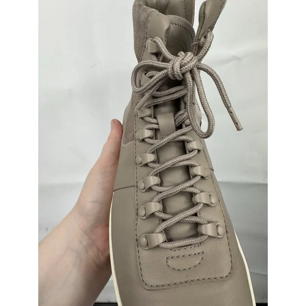 Vince Rowan‎ Toe Padded Lace Up Platform Shoe Women 6.5 Tan High Top Sneaker